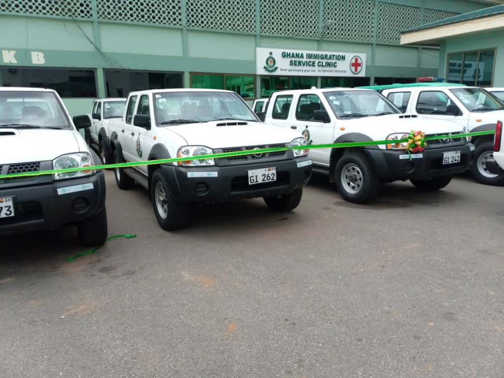 Government promises increased patrols after delivering 50 pick-up trucks to the Immigration Service