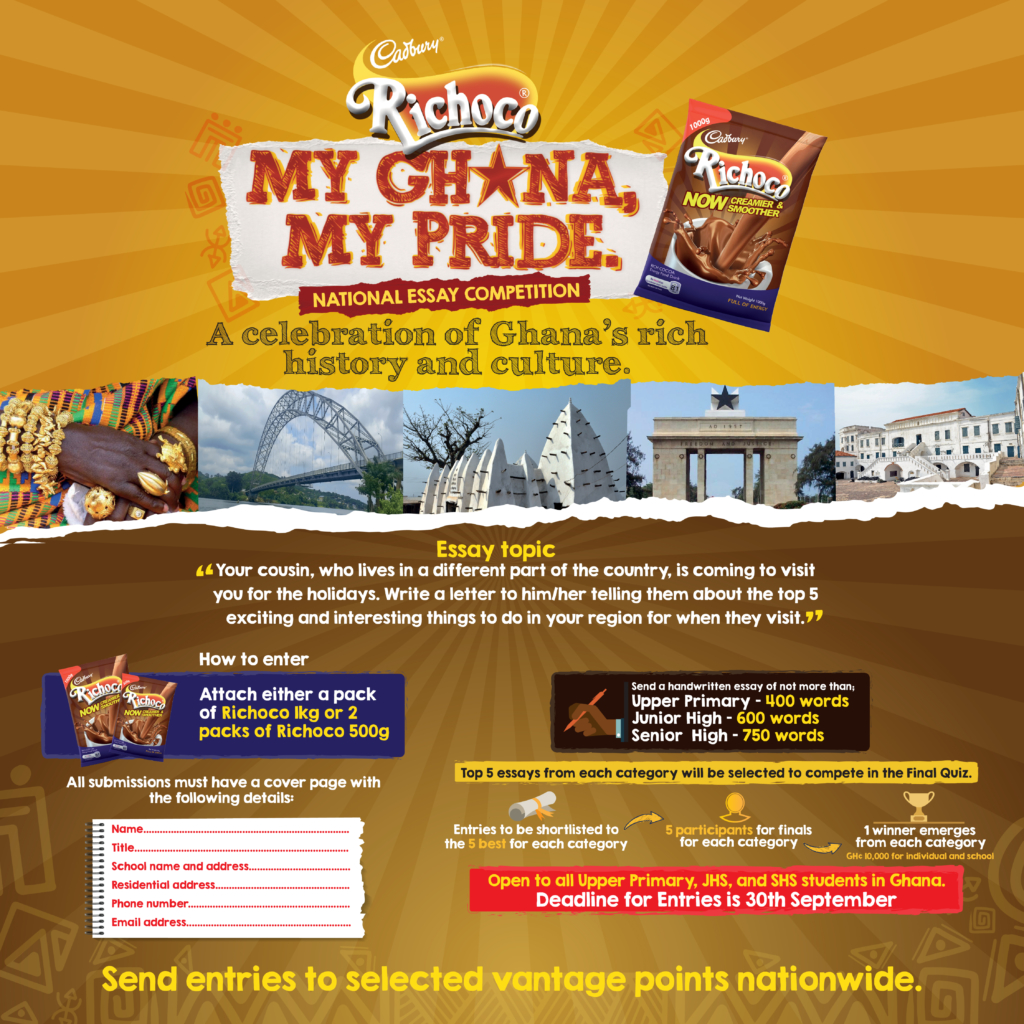 Cadbury launches 'My Ghana, My Pride' national essay competition