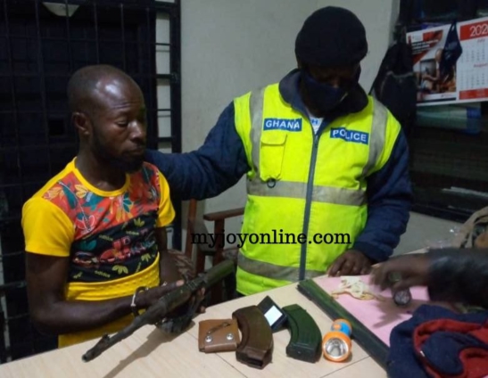 Ex-convict arrested at police checkpoint for illegal firearm possession -  MyJoyOnline.com