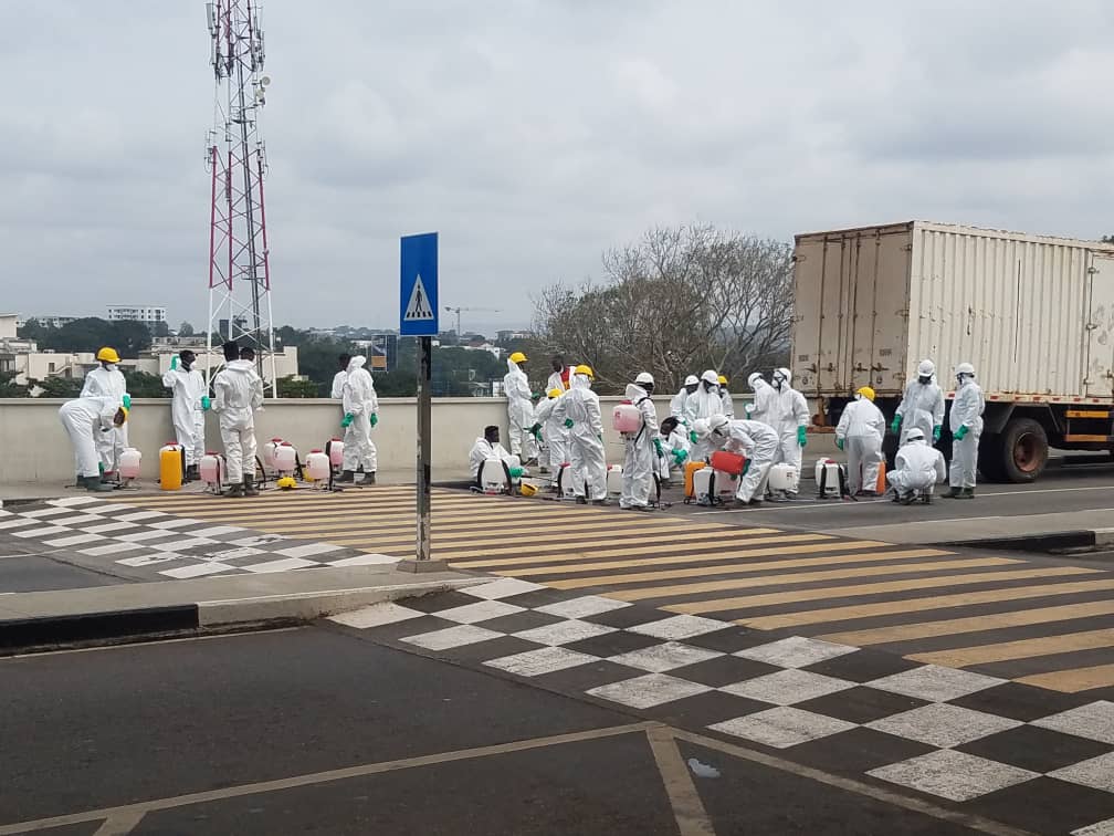 Photos of disinfection exercise at Kotoka International Airport ahead of Sept 1 re-opening