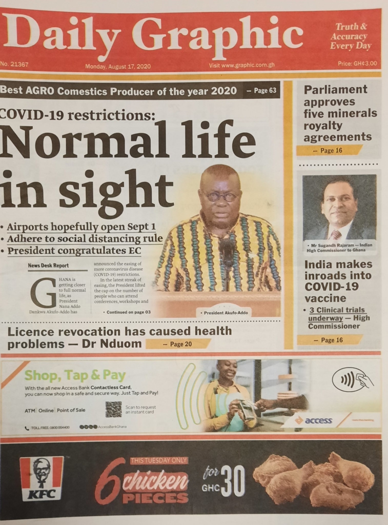 Today’s frontpages: Monday, August 17, 2020