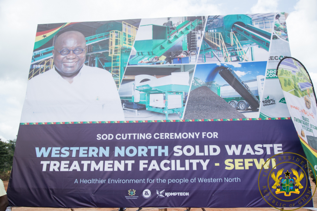 Akufo-Addo cuts sod for €15m solid waste treatment facility at Sefwi Wiawso