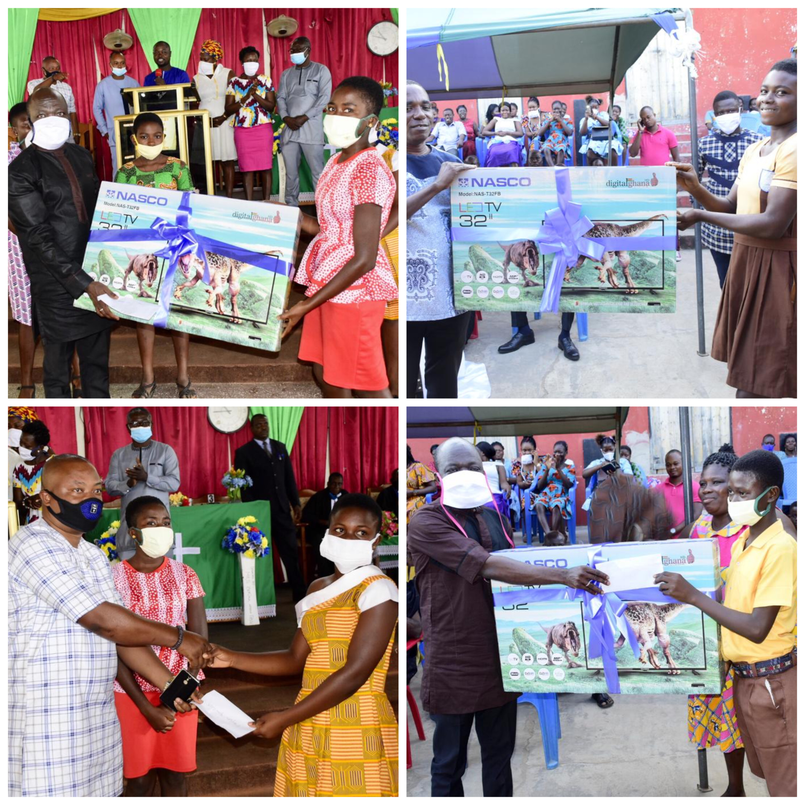 Some awardees of the GAP Foundation mock BECE