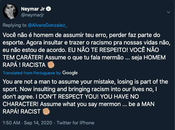 PSG vs Marseille: Neymar fires back over racism allegations
