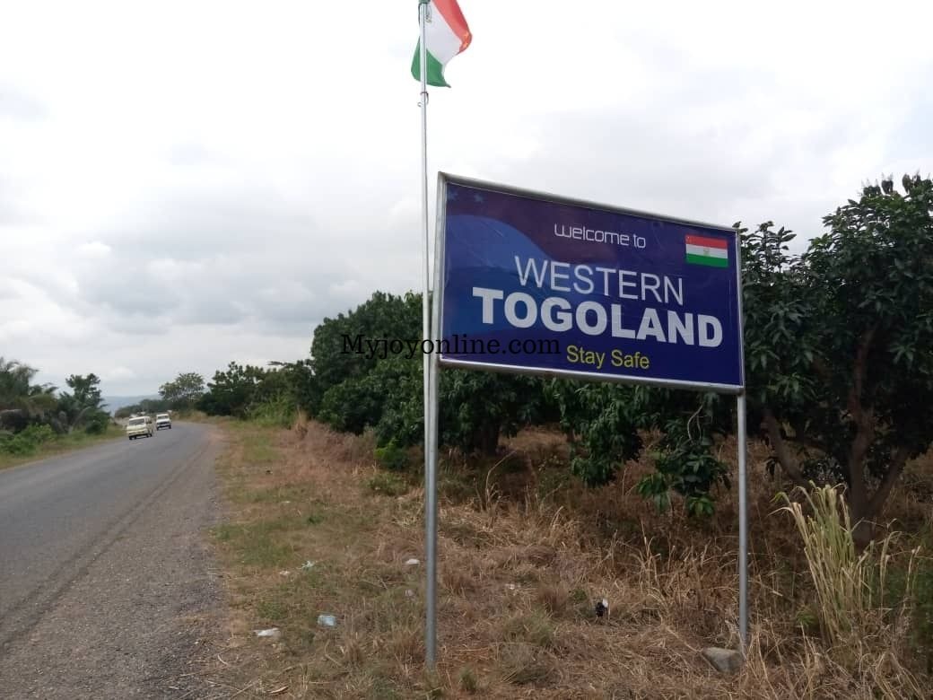 to Western Togoland' billboard sighted in Somanya, Akuse