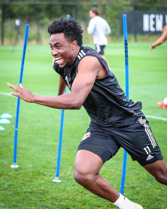 New York Red Bulls striker Samuel Tetteh starts training after quarantine