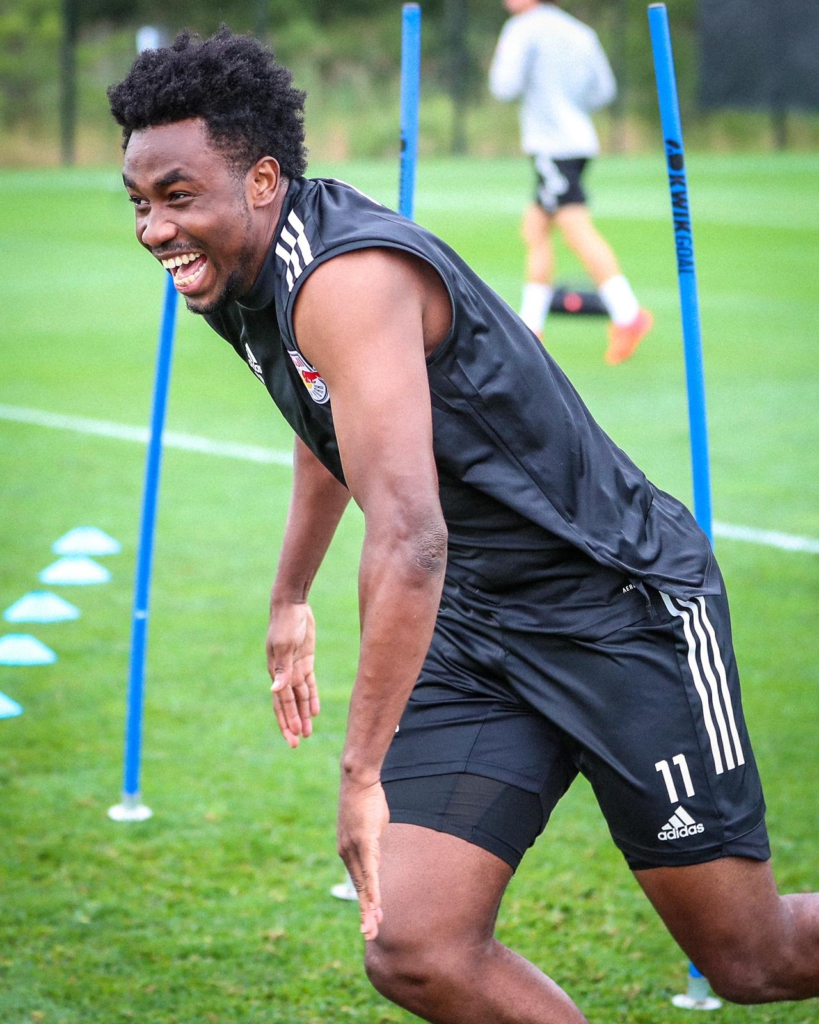 New York Red Bulls striker Samuel Tetteh starts training after quarantine