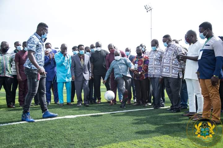 Akufo-Addo commissions UPSA AstroTurf stadium Akufo-Addo commissions UPSA AstroTurf stadium