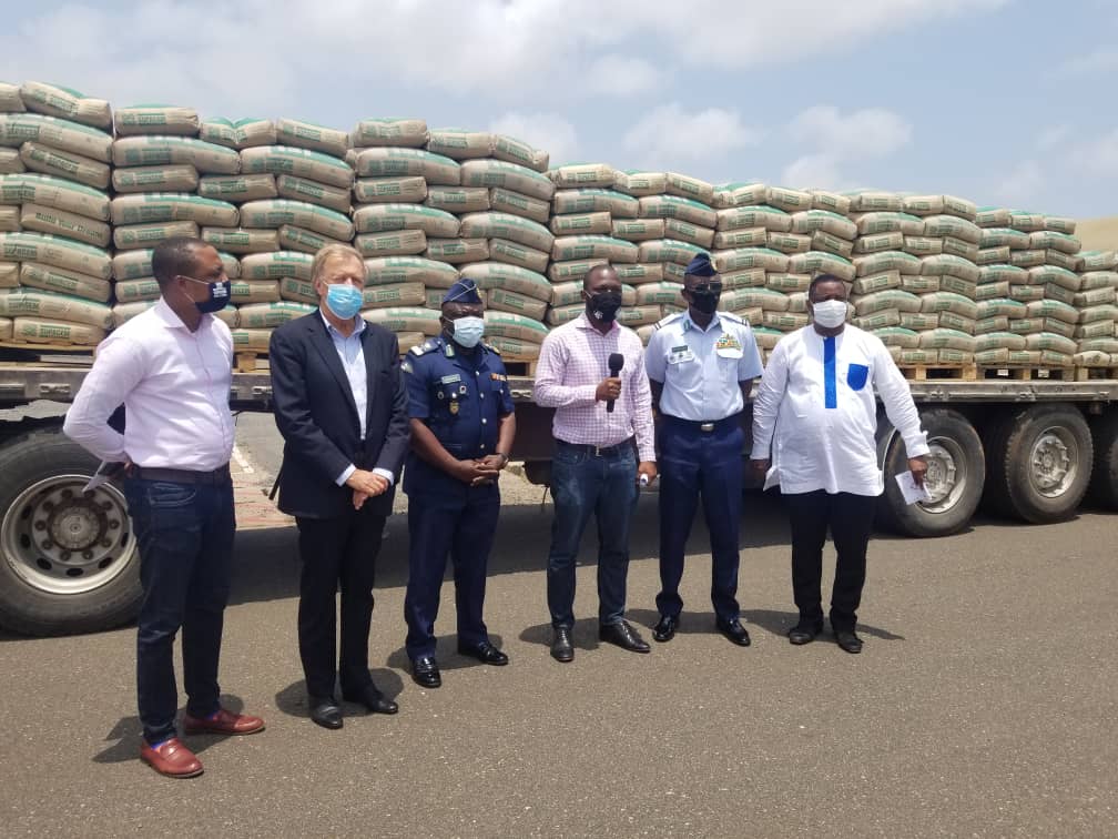 CBI Ghana donates over 3000 bags of Supacem cement to Police, Air Force