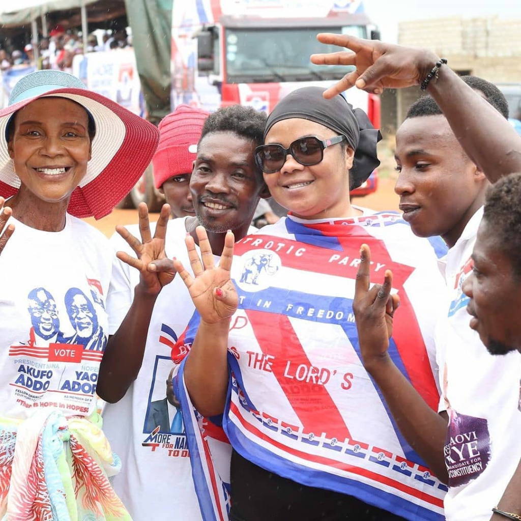 Gifty osei joins husband on campaign trail