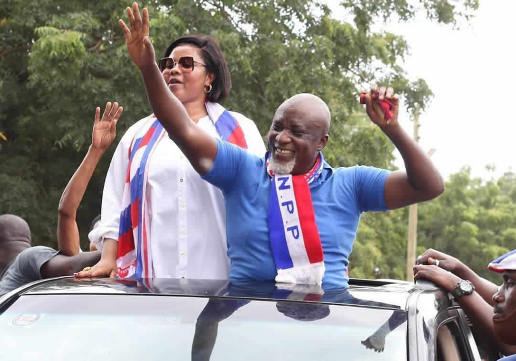 Gifty osei joins husband on campaign trail