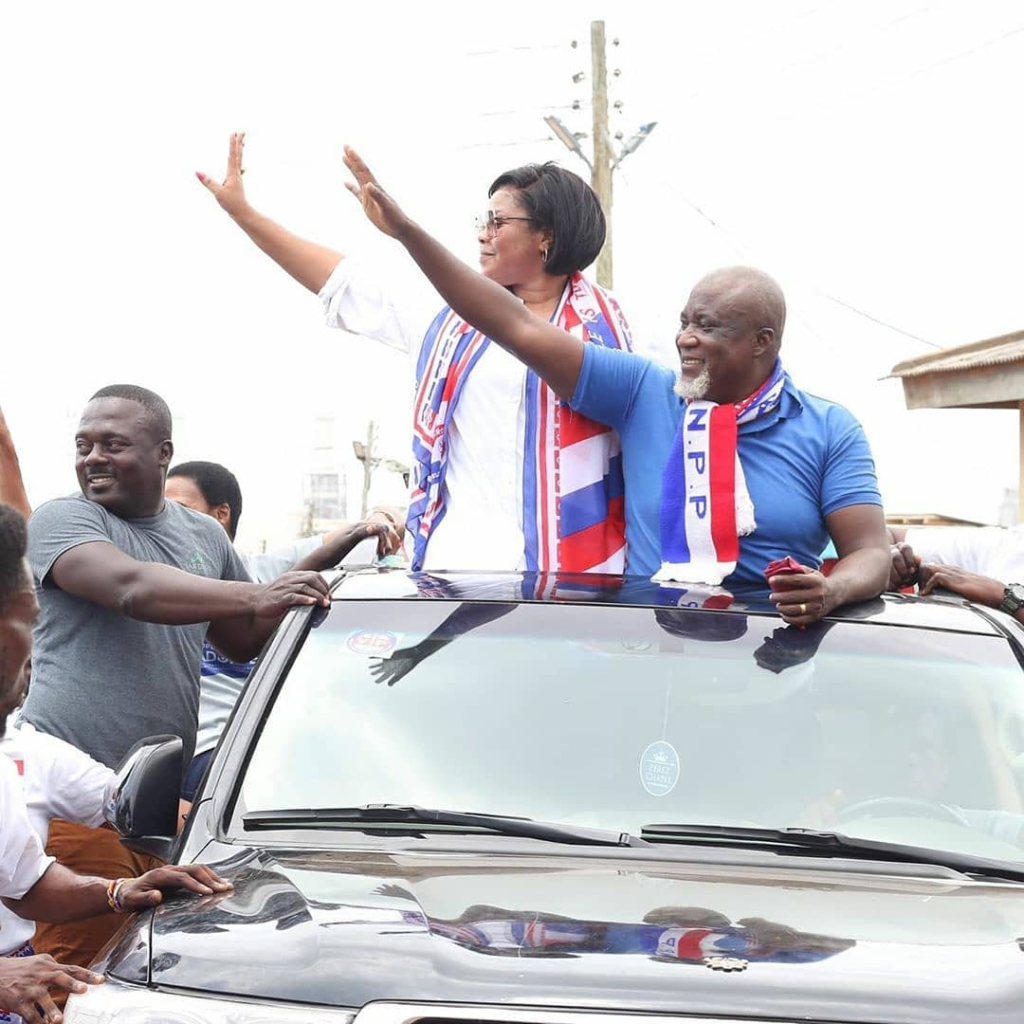 Gifty osei joins husband on campaign trail