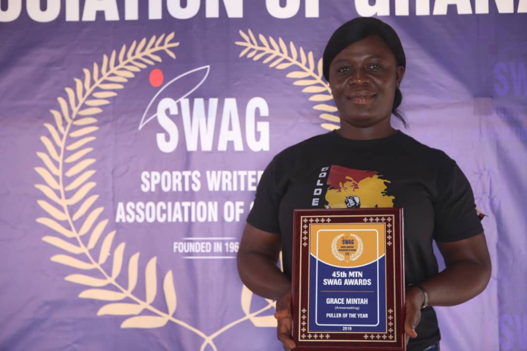 SWAG Awards: Grace Mintah and Derrick Kwakye are best Armwrestlers for 2019