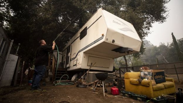 California wildfires: Hikers rescued as blazes rage