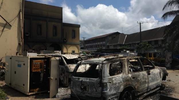 Lagos high court set ablaze