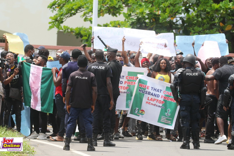 #EndSARS: Nigerians in Ghana join protests against SARS brutalities