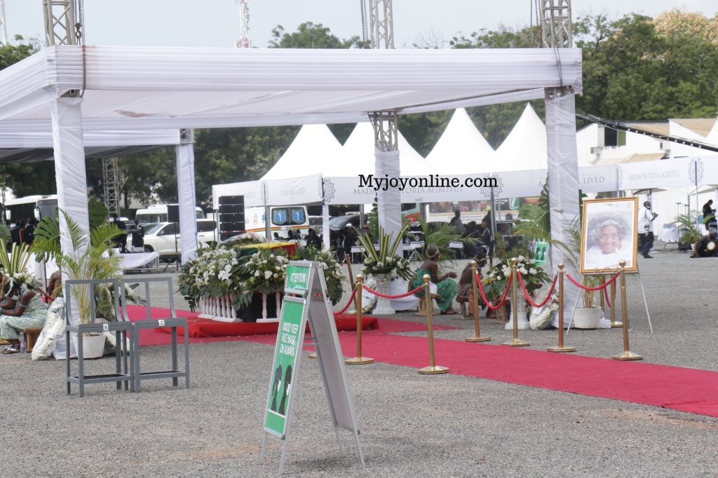 Photos from Rawlings’ mother's burial service at State House