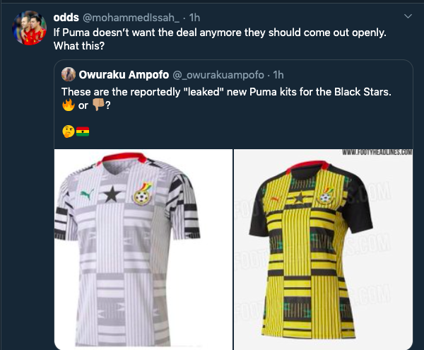 'We must get rid of Puma' - Ghanaians react to leaked new Black Stars jersey