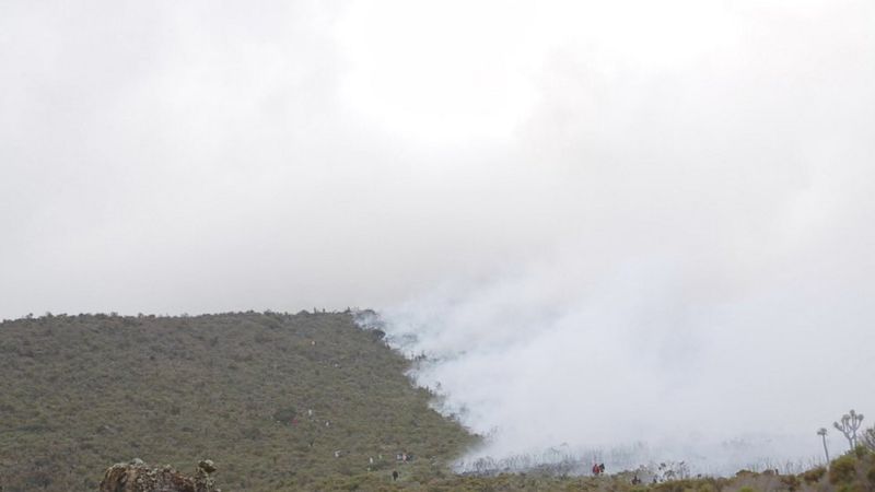 Fire breaks out on Africa's tallest mountain, Kilimanjaro