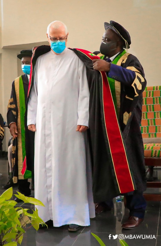 Rev. Fr. Andrew Campbell receives Honorary Doctorate from University of Health and Allied Sciences