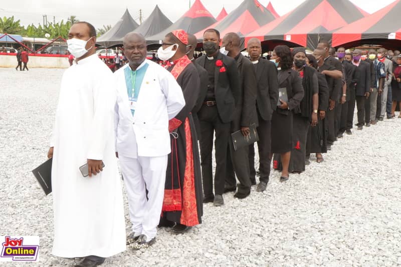 Photos from the burial service of murdered Mfantseman MP, Ekow Hayford Quansah