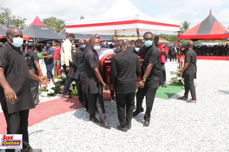 Photos from the burial service of murdered Mfantseman MP, Ekow Hayford Quansah