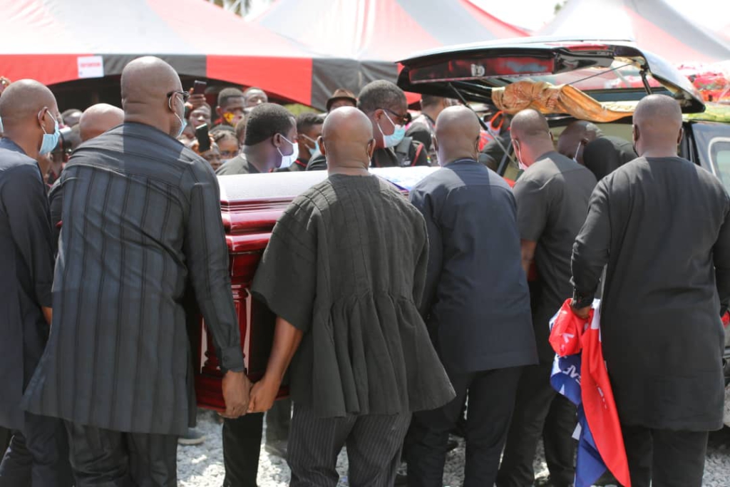 Photos from the burial service of murdered Mfantseman MP, Ekow Hayford Quansah