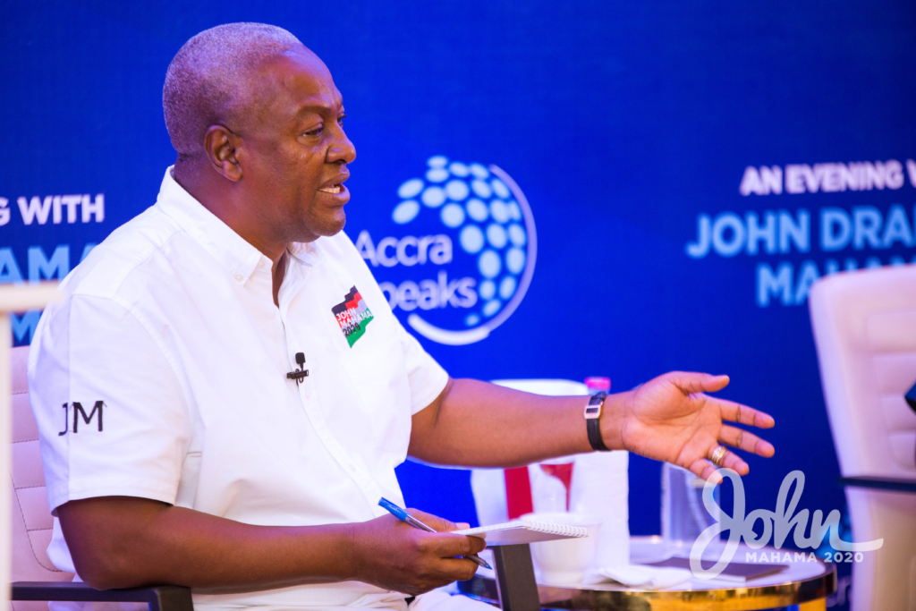 Pictures of Mahama's engagement with young entrepreneurs