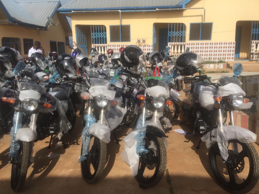 Herbert Krapa donates 50 motorbikes to Oti NPP