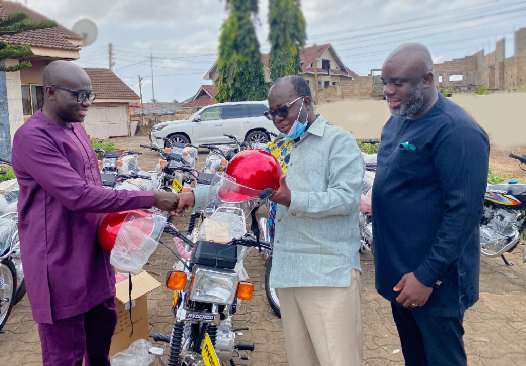 Godfred Dame donates 37 motorbikes and 21 sewing machines to propel NPP to 2020 victory