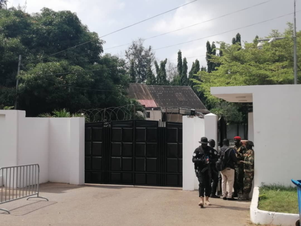 Heavy security presence at the residence of late Jerry John Rawlings