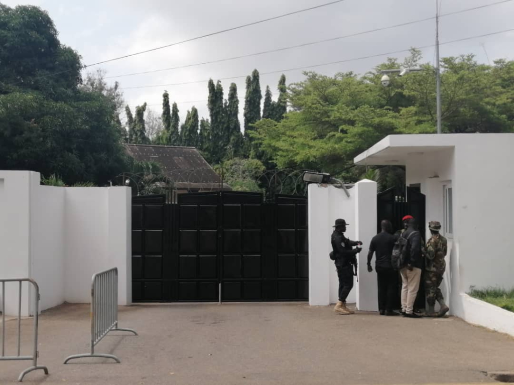 Heavy security presence at the residence of late Jerry John Rawlings