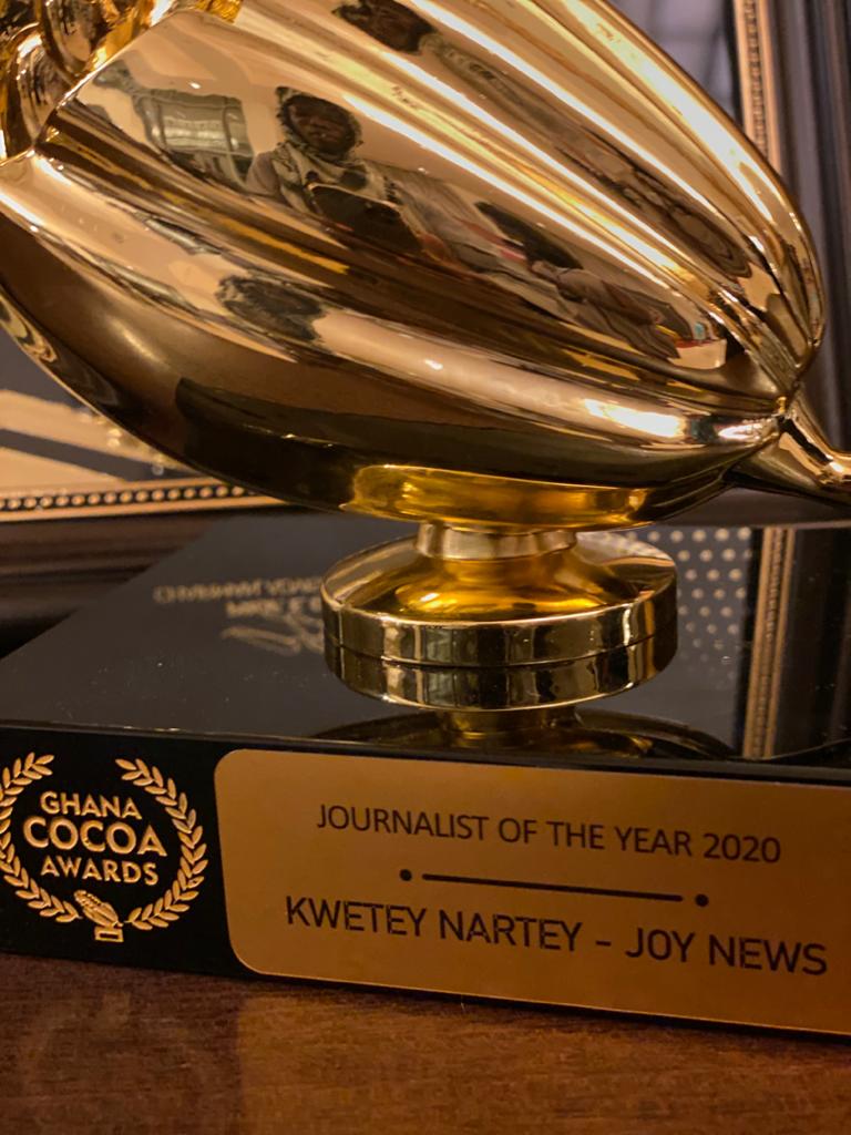 JoyNews' Kwetey Nartey wins Journalist of the Year at Ghana Cocoa Awards 2020