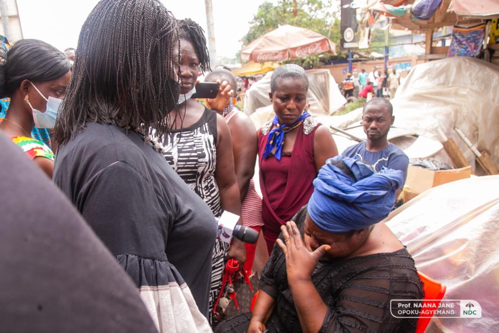 Naana Opoku-Agyemang sympathises with victims of Odawna Market fire