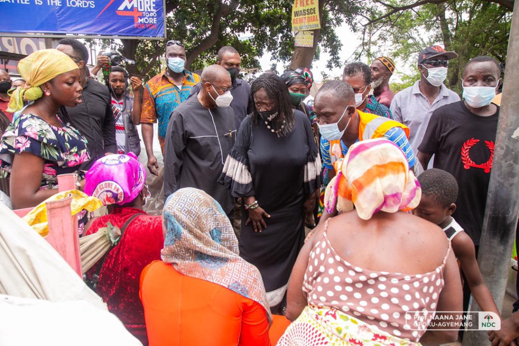 Naana Opoku-Agyemang sympathises with victims of Odawna Market fire