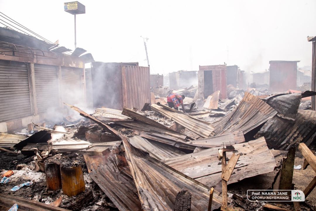 Naana Opoku-Agyemang sympathises with victims of Odawna Market fire