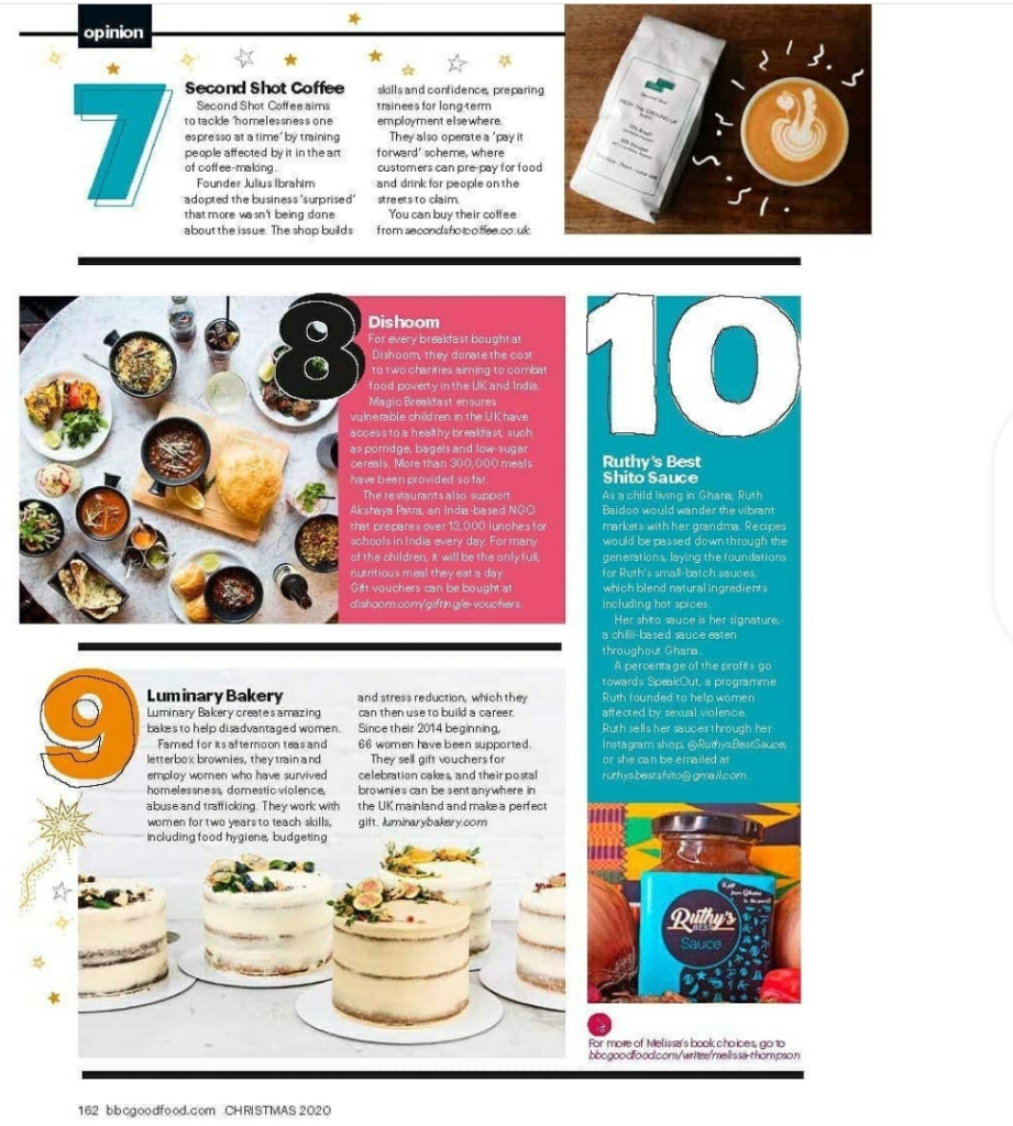Ghanaian cook, Ruth Baidoo, featured in BBC Good Food's Christmas Guide Ghanaian cook, Ruth Baidoo, featured in BBC Good Food's Christmas Guide