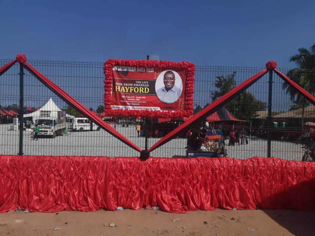 Photos from the burial service of murdered Mfantseman MP, Ekow Hayford Quansah