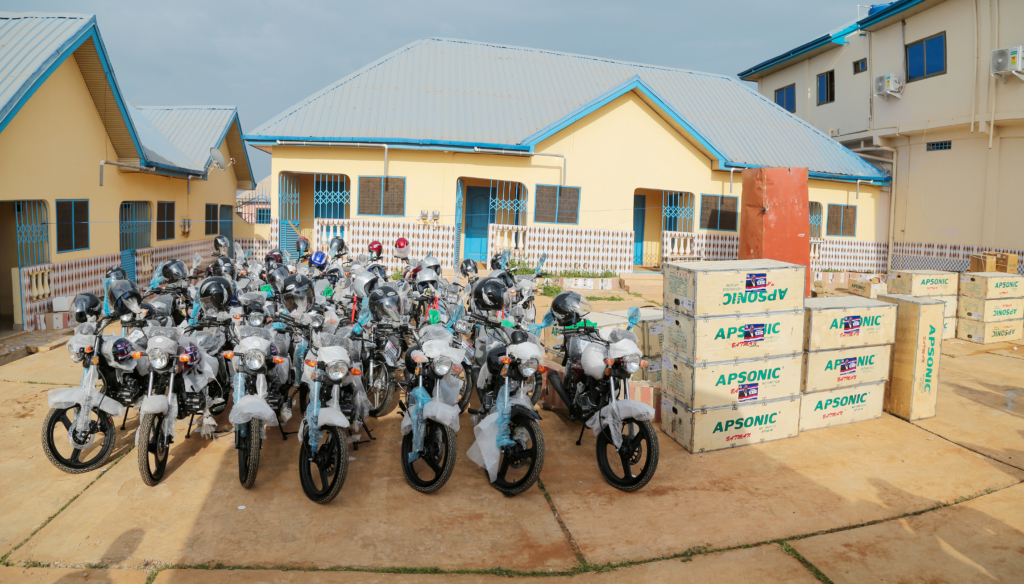 Herbert Krapa donates 50 motorbikes to Oti NPP
