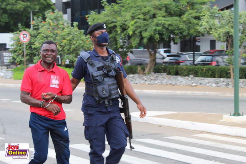 Photos: NDC supporters demonstrate at Electoral Commission HQ again