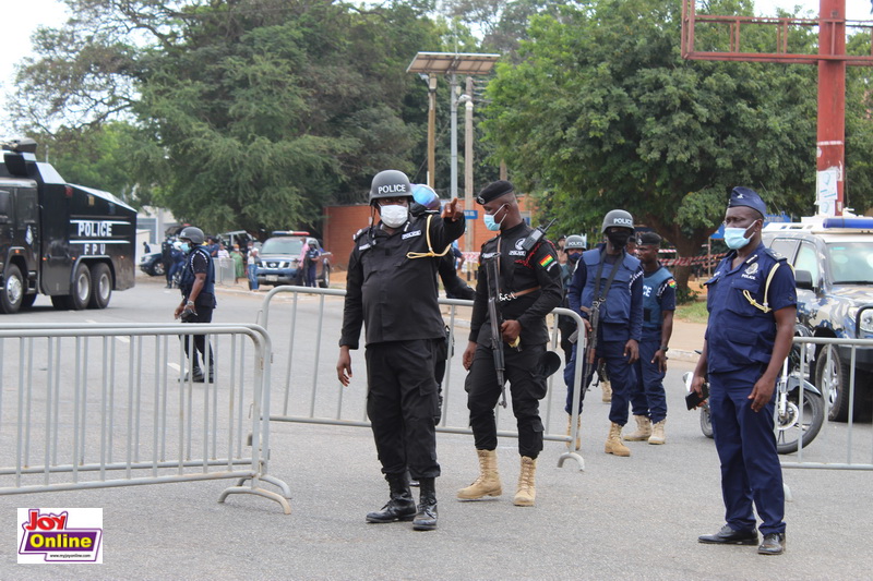 Photos: NDC supporters demonstrate at Electoral Commission HQ again