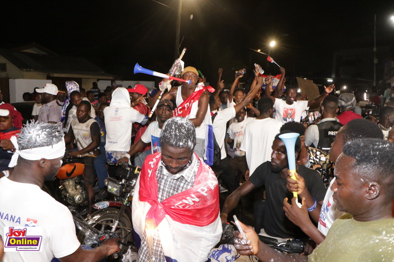 Photos: NPP supporters celebrate Akufo-Addo's victory on streets