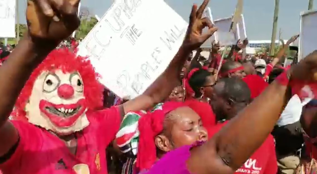 'No Mahama No Peace' - NDC supporters protest against EC in Upper West Region