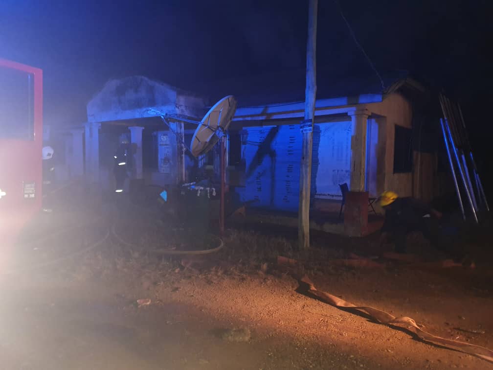 Fire guts Fomena District Electoral Office