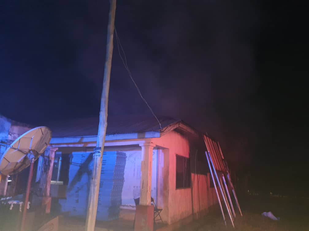 Fire guts Fomena District Electoral Office
