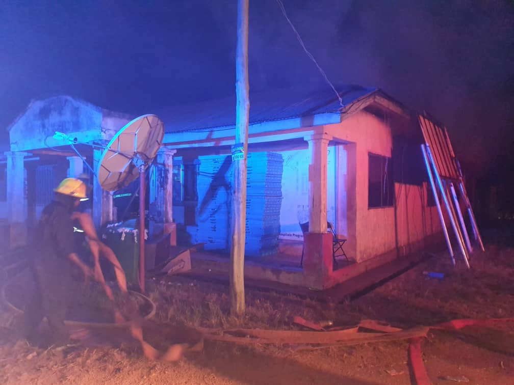 Fire guts Fomena District Electoral Office