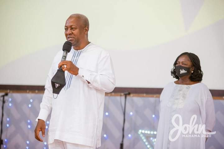 Mahama quotes Proverbs 16:20 at first church service after fiercely contested election