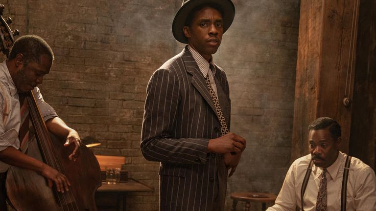 Chadwick Boseman pictured in his final role before his death. Pic: David Lee/Netflix