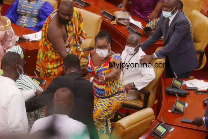 Scuffle erupts in Parliament over seating arrangement