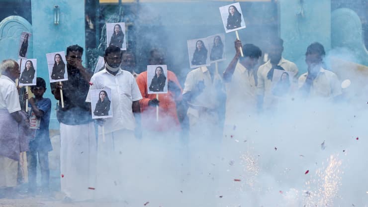 A tiny village in South India celebrates Vice President Kamala Harris with firecrackers and prayers